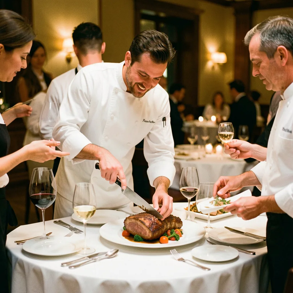 Culinary technique demonstration